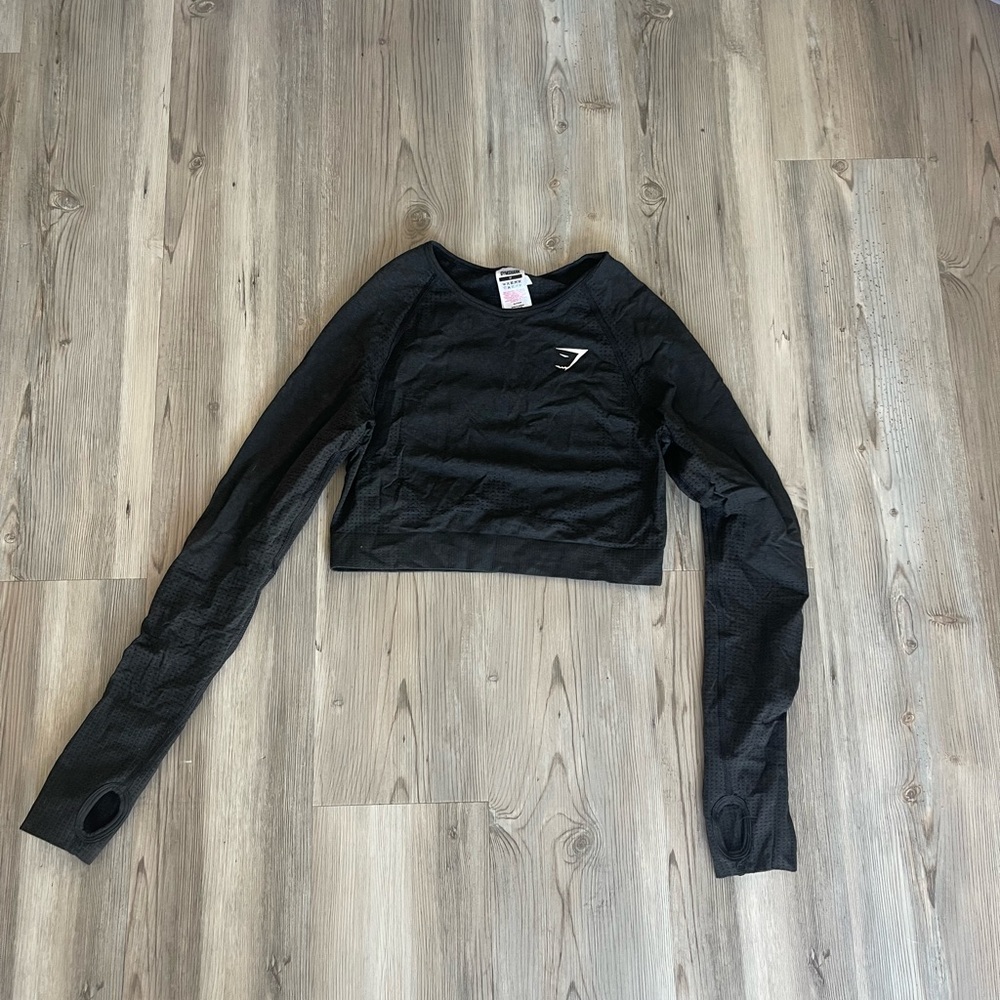 Gymshark Black Long Sleeve Crop Top